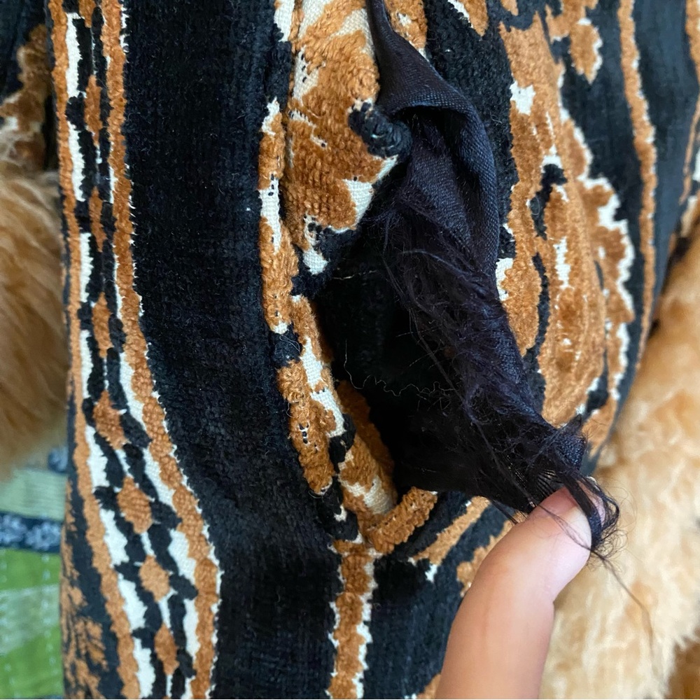 Vtg 1960's Country Pacer Multicolored Tapestry Faux Fur Penny Lane Coat Size S/M - Picture 10 of 16